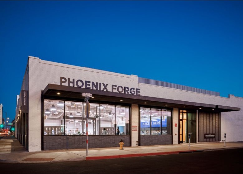 Phoenix Forge community makerspace exterior on Van Buren Street.