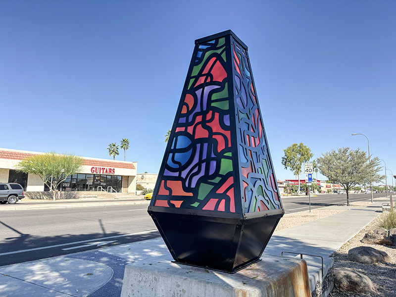 Proof of Process, a temporary public artwork by Tyson Krank on Scottsdale Road and Oak Street.